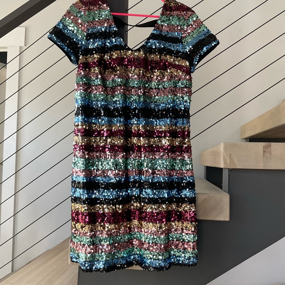 ECI Multicolor Sequin Mini Dress